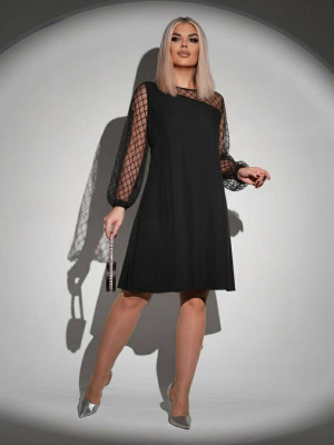 Свободное платье с сетчатыми вставками ACHK-A1983T450