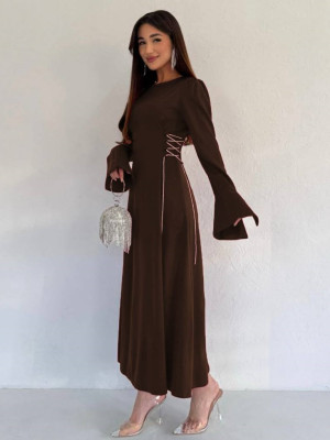 Шовкова сукня з шнурівкою по бокам SF-A5608T700