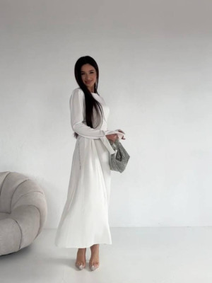 Шелковое платье со шнуровкой по бокам SF-A5608T700