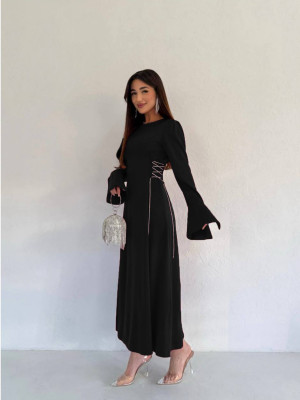 Шелковое платье со шнуровкой по бокам SF-A5608T700