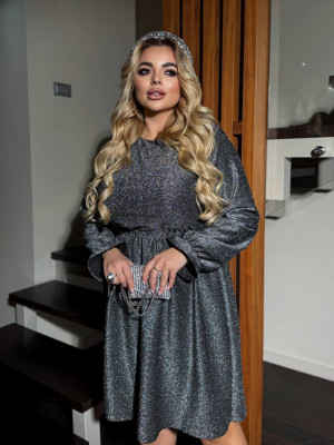 Коктейльное люрексовое платье ET-A8926T550