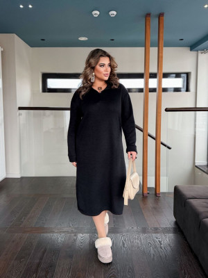 Тепла сукня з блискавкою на комірі ET-A771T600