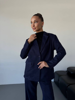 Замшевый свободный пиджак EY-A732T23