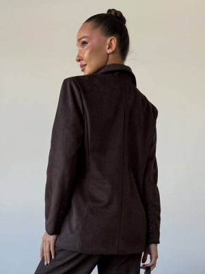 Замшевый свободный пиджак EY-A732T23