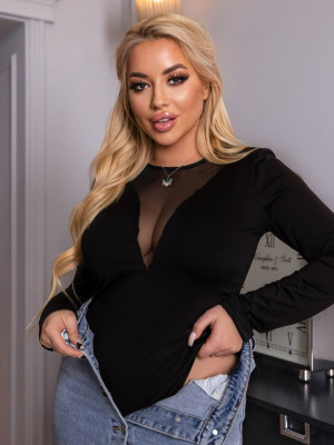 Нежный боди с декольте сетка DOL-A272T450