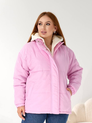 Зимний пуховик со вшитым воротничком DMP-P4091T920