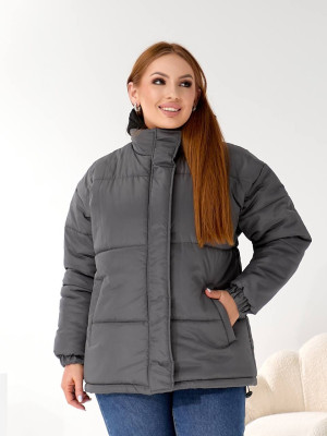 Зимний пуховик со вшитым воротничком DMP-P4091T920