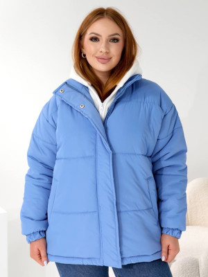 Зимний пуховик со вшитым воротничком DMP-P4091T920