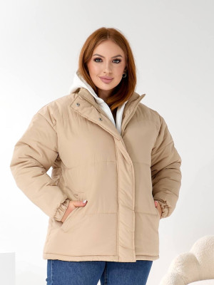 Зимний пуховик со вшитым воротничком DMP-P4091T920