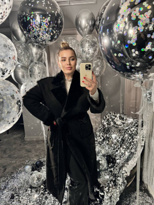 Замшевая дубленка на запах YM-A5862.22T50