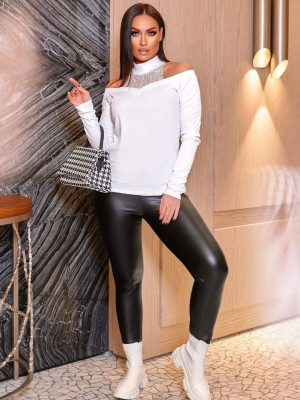 Кофточка з вставками мережива YM-A0498.1T12