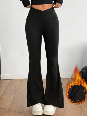 Женские брюки клеш на флисе IMMA-A436T380