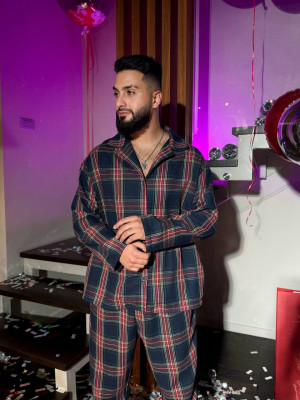 Байковая пижама унисекс AB-A1838.1T18