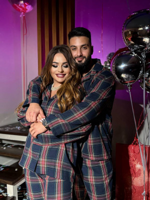 Байковая пижама унисекс AB-A1838.1T18