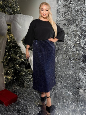 Нарядна спідниця на трикотажній підкладці ANK-A7023.1T350