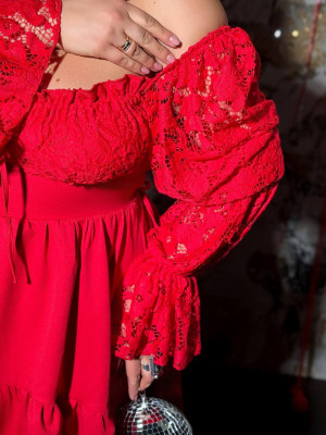 Нарядное платье с гипюром ANK-A73263.1T720