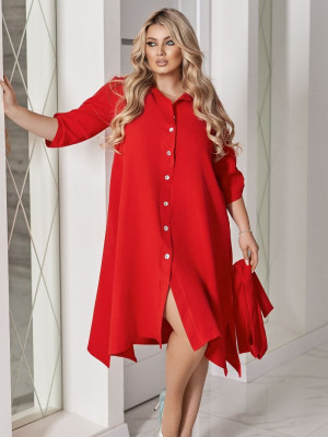 Платье-рубашка со стразами VOJ-A1046T720