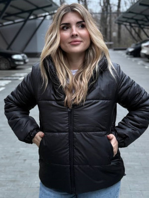 Женская короткая куртка с капюшоном AB-A1771T18