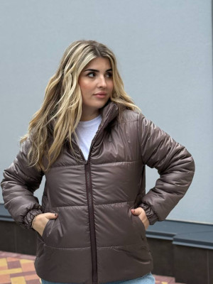 Женская короткая куртка с капюшоном AB-A1771T18