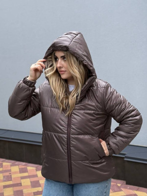 Женская короткая куртка с капюшоном AB-A1771T18