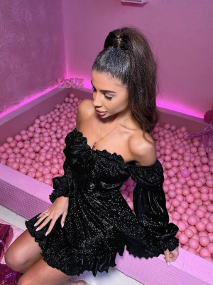 Нарядное люрексовое платье YLM-A655T560