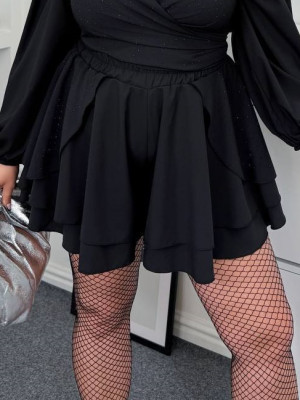 Юбка-шорты украшена камнями ANK-A8883.1T550