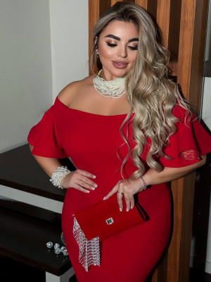 Нарядное платье с воланами на рукавах ANK-A1225.1T590