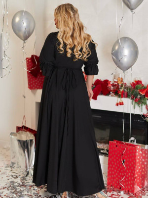 Шелковое платье со вставками кружева YM-A05706.1T18