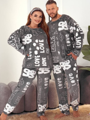 Теплая унисекс пижамка DG-p15592T700