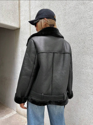 Женская кожаная дубленка GN-A1276T1250