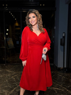 Оксамитова сукня міді MA-N2165T680