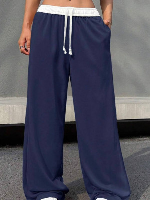 Стильные палаццо с белым поясом DMP-A7229T300