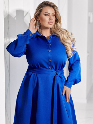 Платье-рубашка с лазерной резкой VOJ-A1063T650