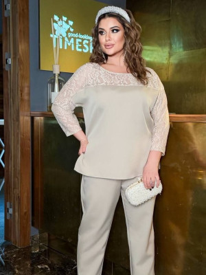 Праздничный костюм с гипюром AD-A7912.1T240