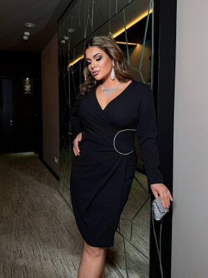 Стильное платье с эффектом запаха DV-AR5484T560