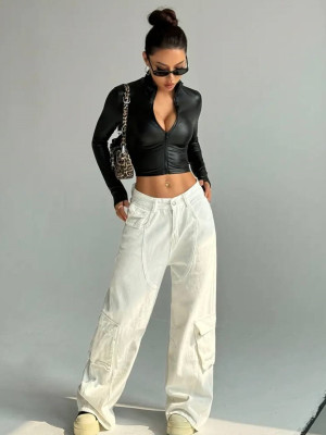 Женский топ из экокожи DMP-R1874T300