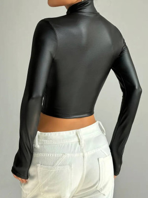 Женский топ из экокожи DMP-R1874T300