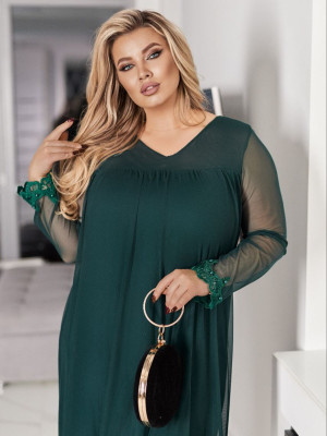 Платье с кружевом и жемчугом VOJ-A1042T850