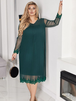 Платье с кружевом и жемчугом VOJ-A1042T850