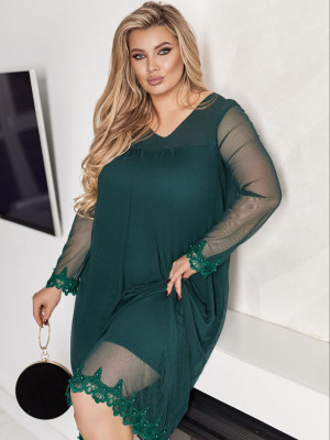 Платье с кружевом и жемчугом VOJ-A1042T850