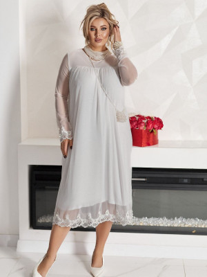 Платье с кружевом и жемчугом VOJ-A1042T850