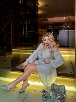 Элегантное платье из люрекса PRA-A1374T540