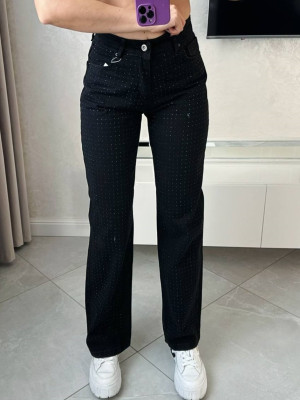 Джинсы украшены камнями AMU-A7453T999