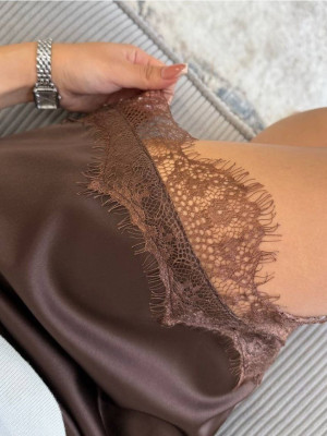 Шелковая юбка с кружевом KC-A3359T299