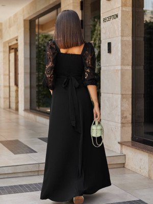 Платье с кружевными рукавами OLD-A3162T25