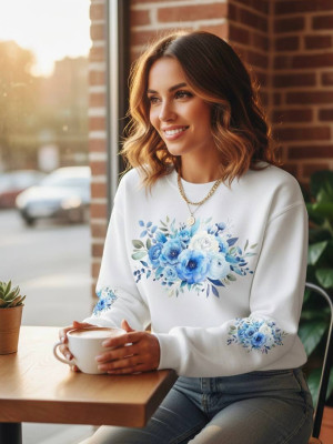 Теплый свитшот с принтом IO-A746T320