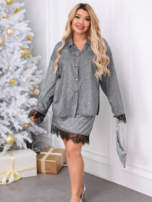 Коктейльный костюм с юбкой ET-A777T600