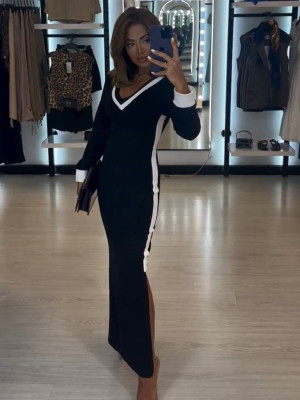 Платье с белыми вставками GR-A83146T450