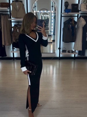 Платье с белыми вставками GR-A83146T450