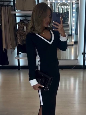 Платье с белыми вставками GR-A83146T450